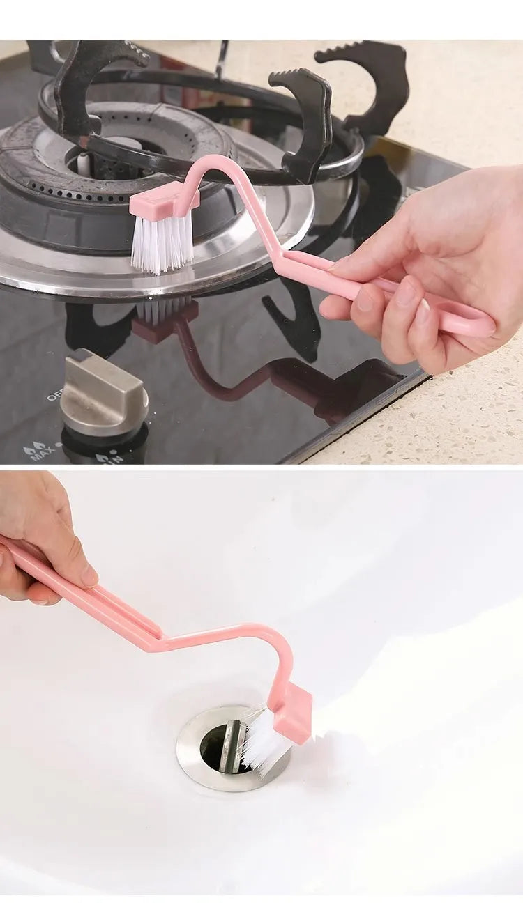 2024 New Toilet Cleaning Brush S Shape Portable Wc Scrubber Curved Side Bending Handle Corner