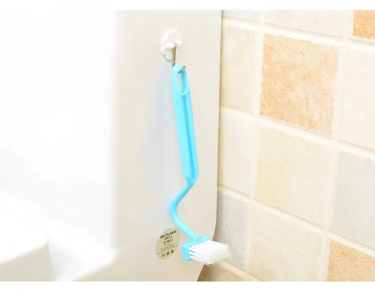 2024 New Toilet Cleaning Brush S Shape Portable Wc Scrubber Curved Side Bending Handle Corner
