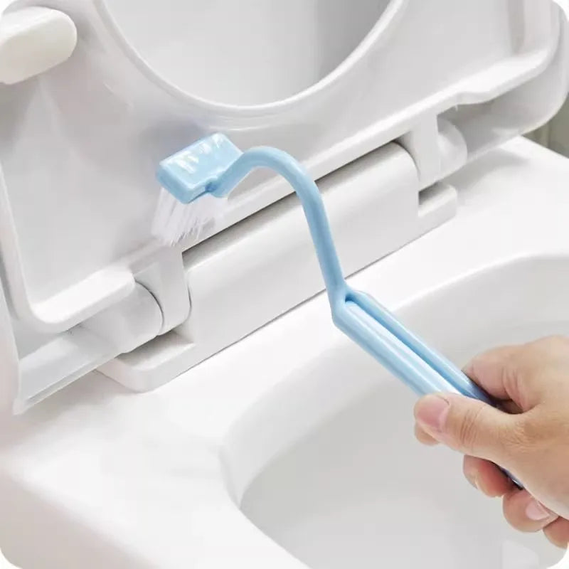 2024 New Toilet Cleaning Brush S Shape Portable Wc Scrubber Curved Side Bending Handle Corner