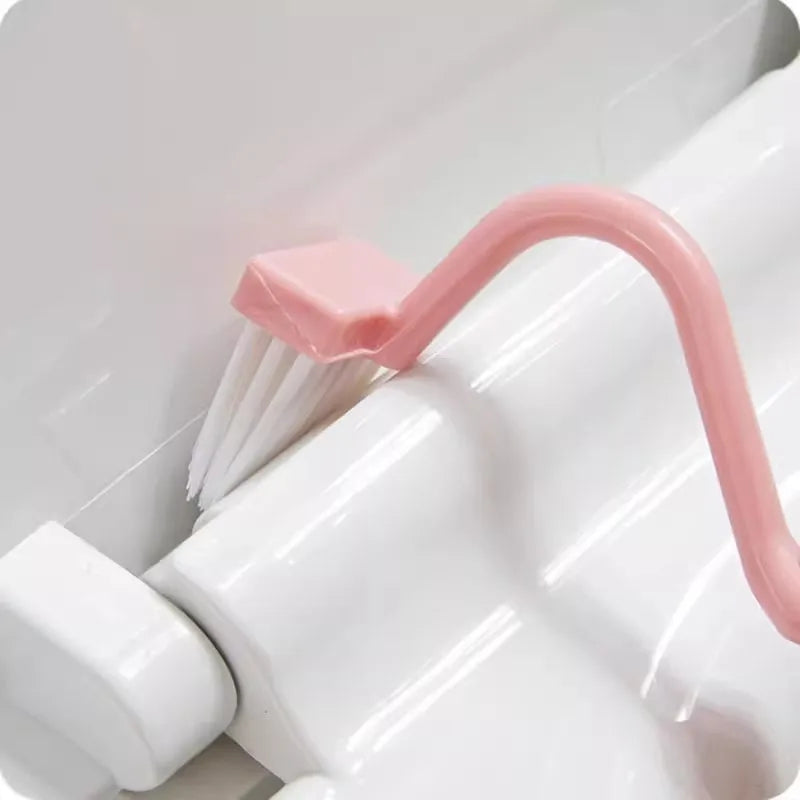 2024 New Toilet Cleaning Brush S Shape Portable Wc Scrubber Curved Side Bending Handle Corner