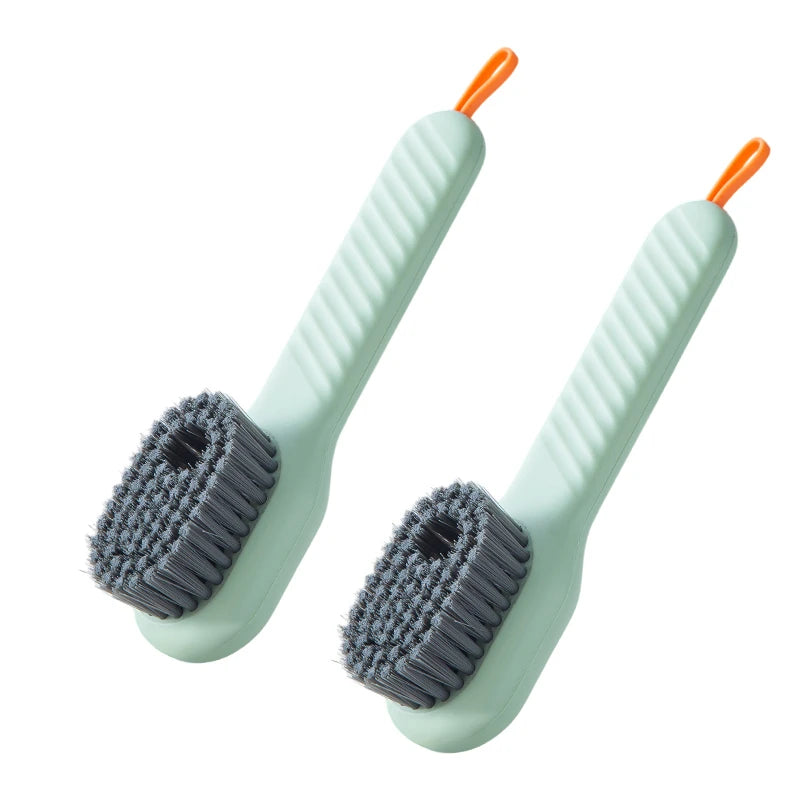 New 2/1PC Cleaning Brush Soft Bristled Liquid Shoe Brush Long Handle Brush Clothes Brush Shoe Clothing Board Brush Cleaning Tool