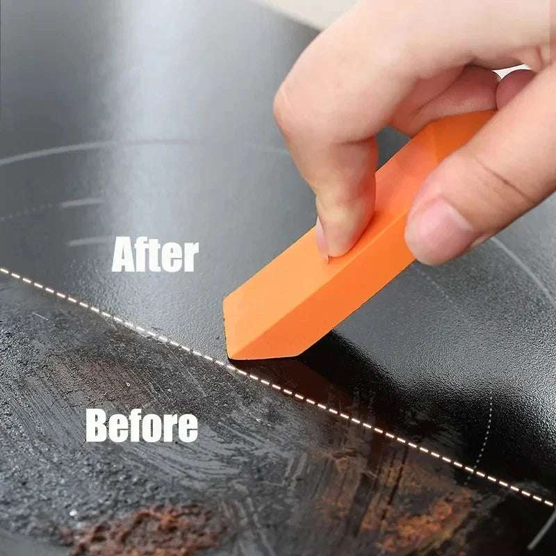 Easy Limescale Eraser Bathroom Glass Rust Remover Rubber Eraser Household Kitchen Cleaning Tools for Pot Scale Rust Brush