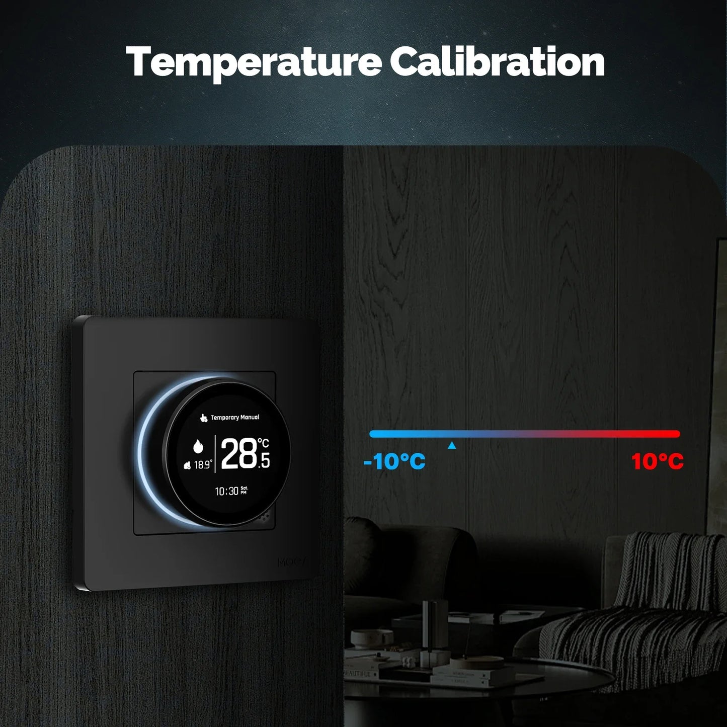 MOES Tuya ZigBee Smart Knob Thermostat Star Ring Series Temperature Controller Water Boiler Electric Heating With Alexa Google