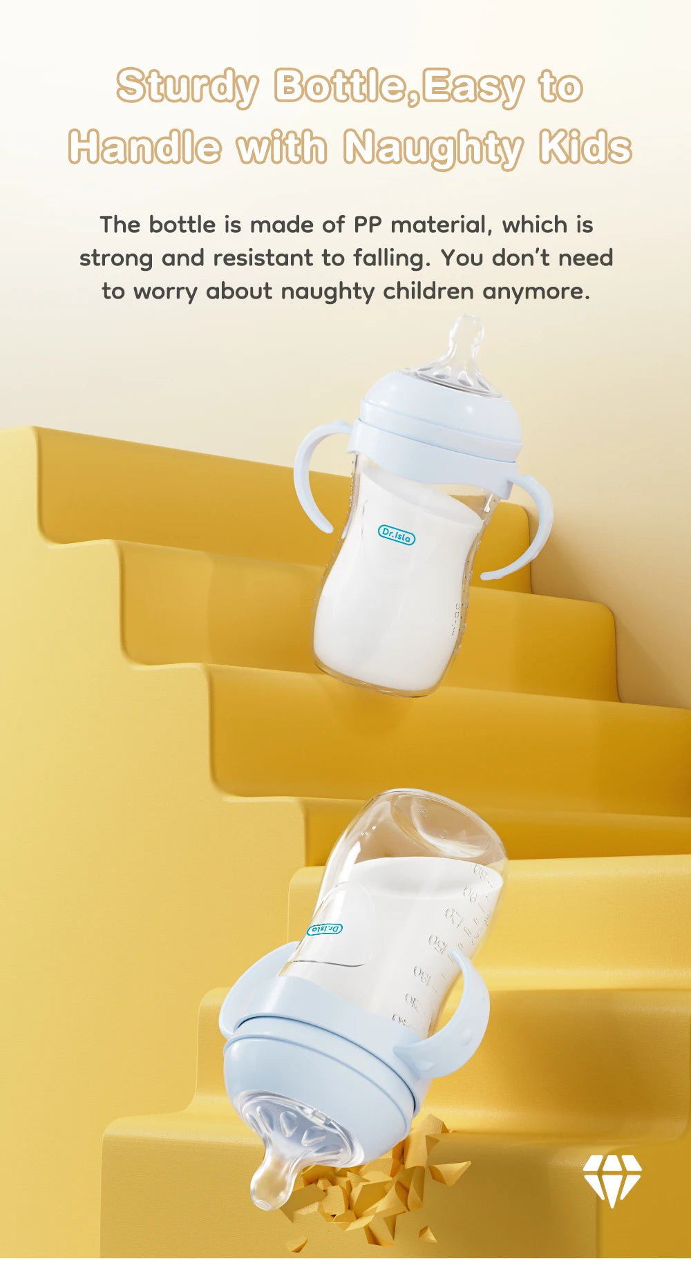 150/240/330ML Baby PP Bottle Newborn Baby Bottle with Handle Milk BottleFeeding Baby Bottles Newborn Feeding Supplies