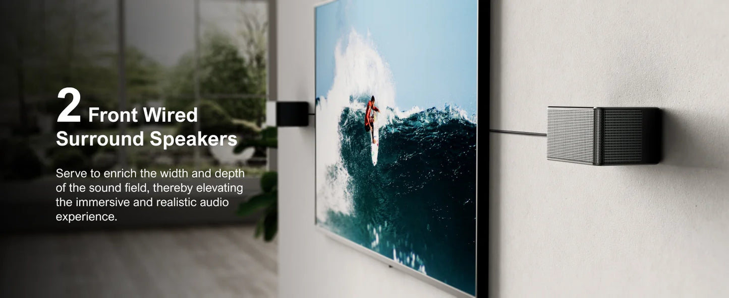 ULTIMEA 460W 7.1ch Soundbar with Dolby Atmos&APP Control, Home Theater Surround Bluetooth Speakers with Wireless Subwoofer