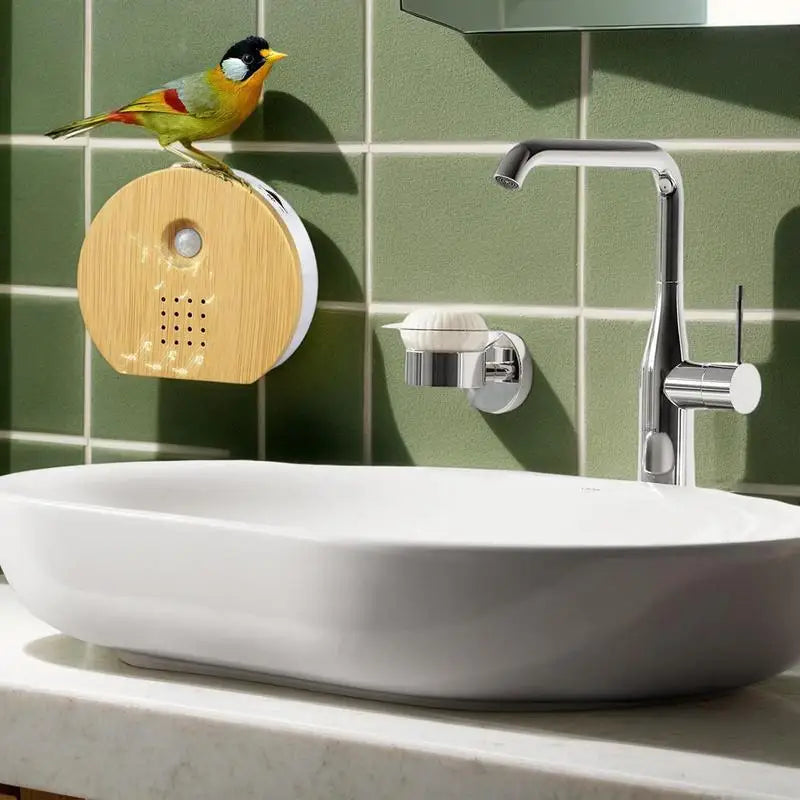 Square/Round Singing Bird Speaker Motion Sensor Modern Nature Sound Box Smart Natural Noise Maker Speaker Bird Chirping Soundbox