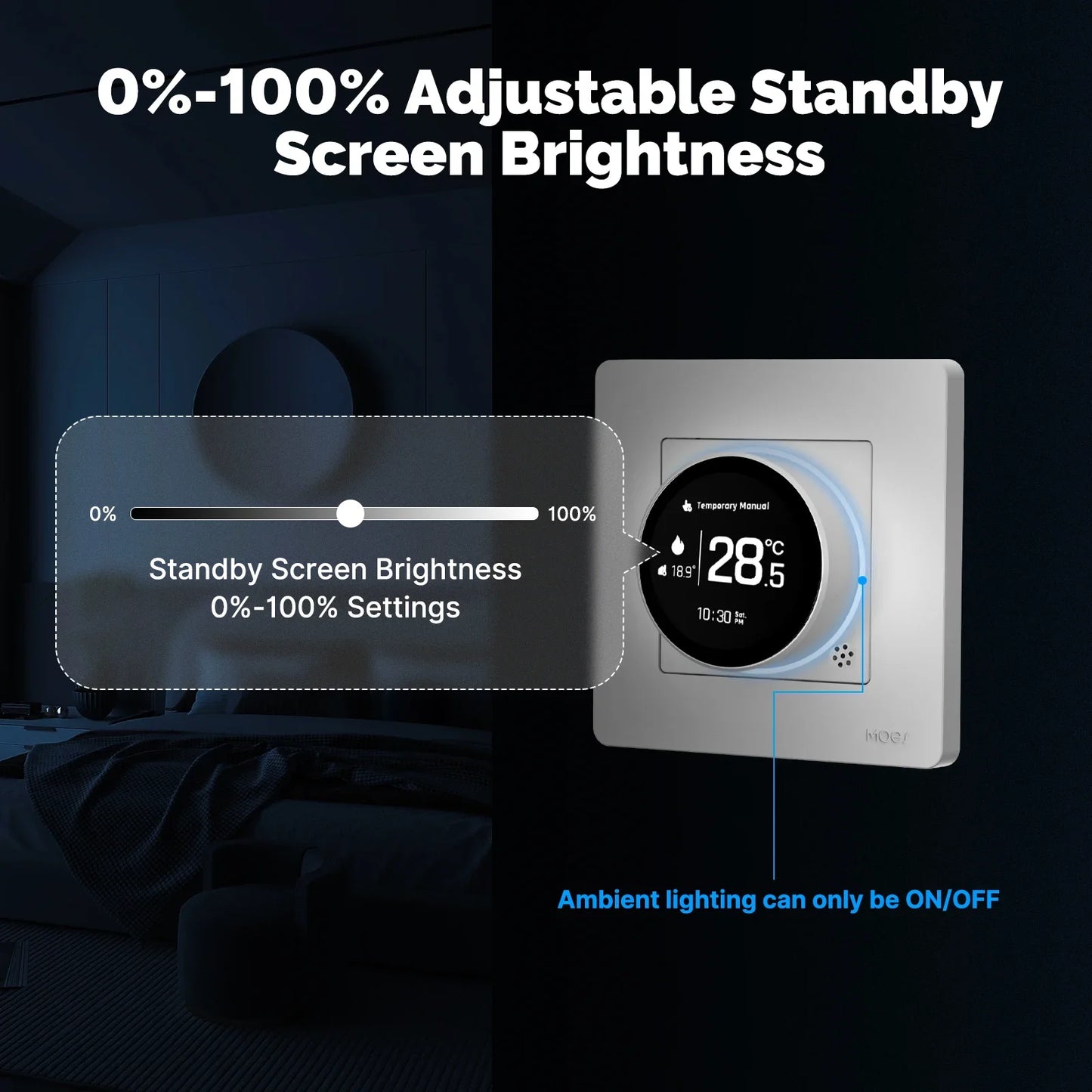 MOES Tuya ZigBee Smart Knob Thermostat Star Ring Series Temperature Controller Water Boiler Electric Heating With Alexa Google