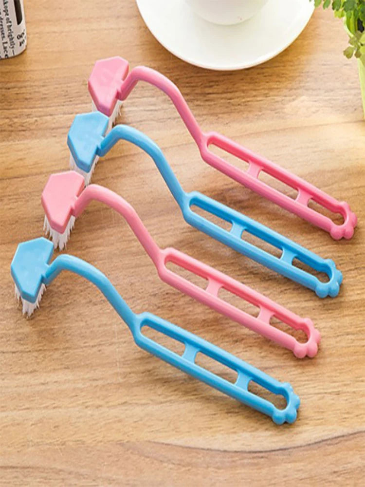 1pcs Portable Curved Bathroom Cleaning Brush Cleaning Accessories Bathroom Brush Angle Handle Curved Brush Toilet Brush