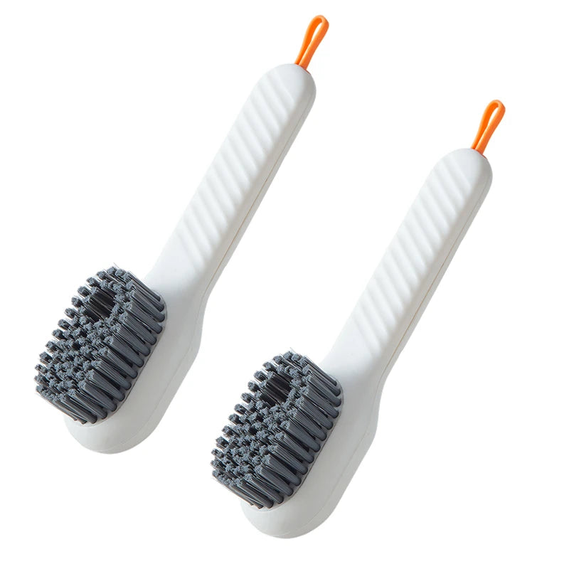 New 2/1PC Cleaning Brush Soft Bristled Liquid Shoe Brush Long Handle Brush Clothes Brush Shoe Clothing Board Brush Cleaning Tool