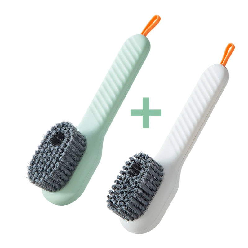 New 2/1PC Cleaning Brush Soft Bristled Liquid Shoe Brush Long Handle Brush Clothes Brush Shoe Clothing Board Brush Cleaning Tool