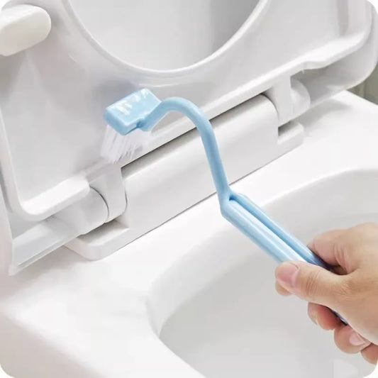 2024 New Toilet Cleaning Brush S Shape Portable Wc Scrubber Curved Side Bending Handle Corner