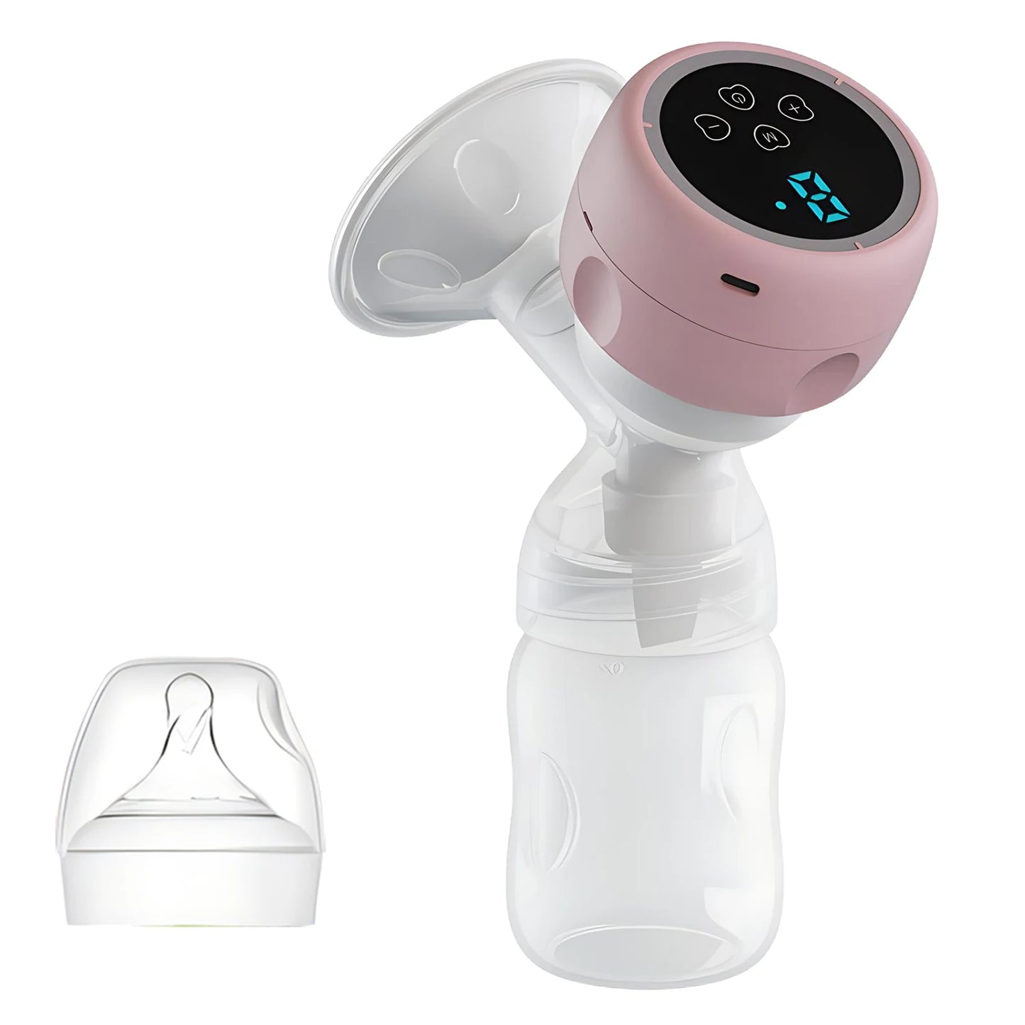 Automatic High Suction Electric Breast Pump Rechargeable Silent Painless Portable Breast Milk Expression for Postpartum Women